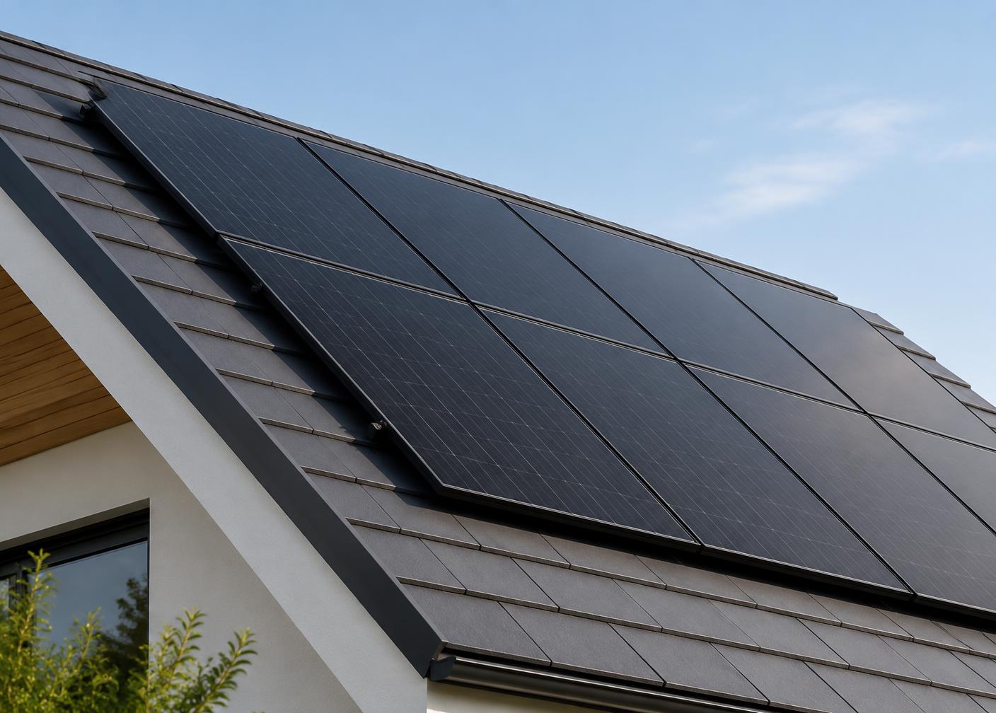 Solar panels installed on a residential rooftop